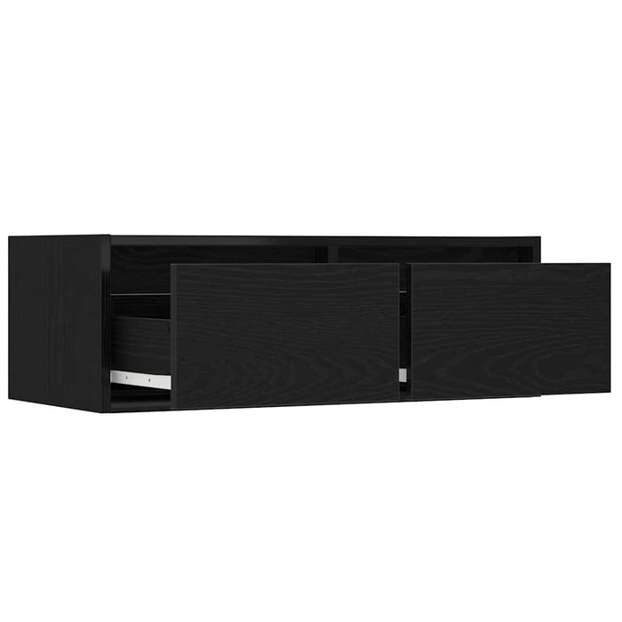 Dulap TV cu lumini LED Stejar negru 75x35,5x25 cm - WALTI WALTI