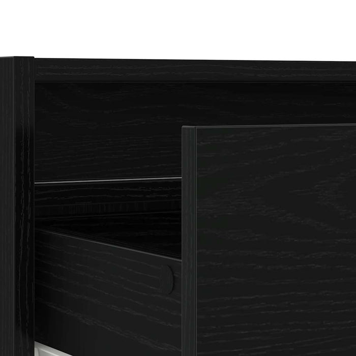 Dulap TV cu lumini LED Stejar negru 75x35,5x25 cm - WALTI WALTI