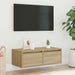 Comodă TV cu lumini LED, stejar sonoma, 75x35,5x25 cm - WALTI WALTI