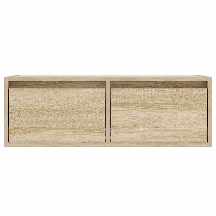 Comodă TV cu lumini LED, stejar sonoma, 75x35,5x25 cm - WALTI WALTI