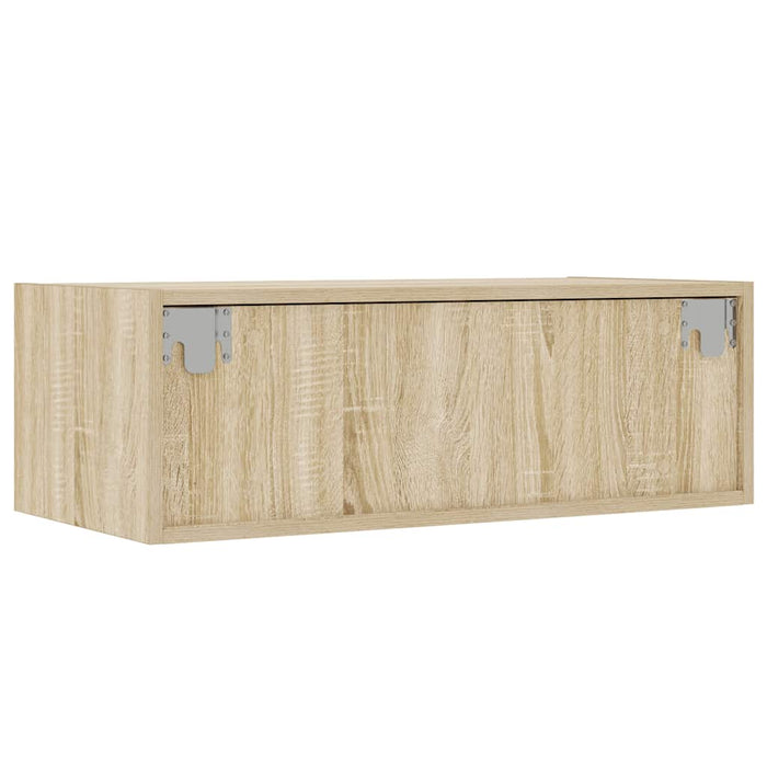 Comodă TV cu lumini LED, stejar sonoma, 75x35,5x25 cm - WALTI WALTI
