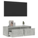 Comodă TV cu lumini LED, gri beton, 75x35,5x25 cm - WALTI WALTI