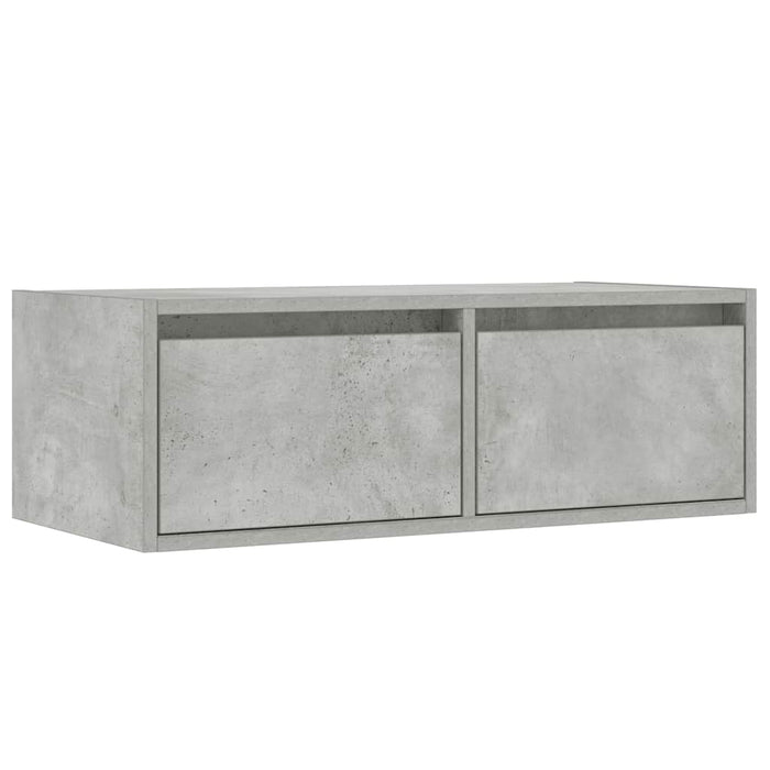Comodă TV cu lumini LED, gri beton, 75x35,5x25 cm - WALTI WALTI