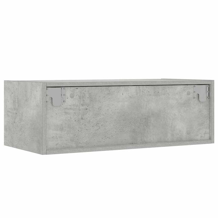 Comodă TV cu lumini LED, gri beton, 75x35,5x25 cm - WALTI WALTI