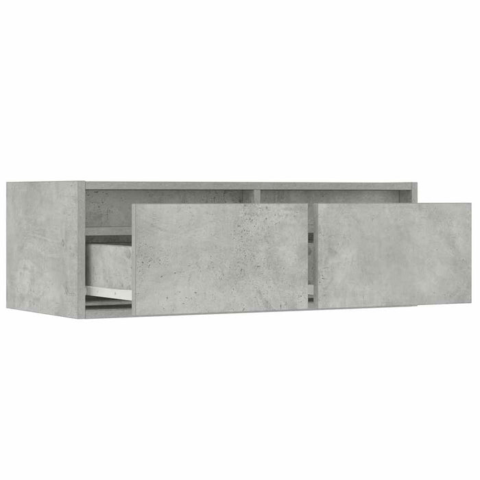 Comodă TV cu lumini LED, gri beton, 75x35,5x25 cm - WALTI WALTI
