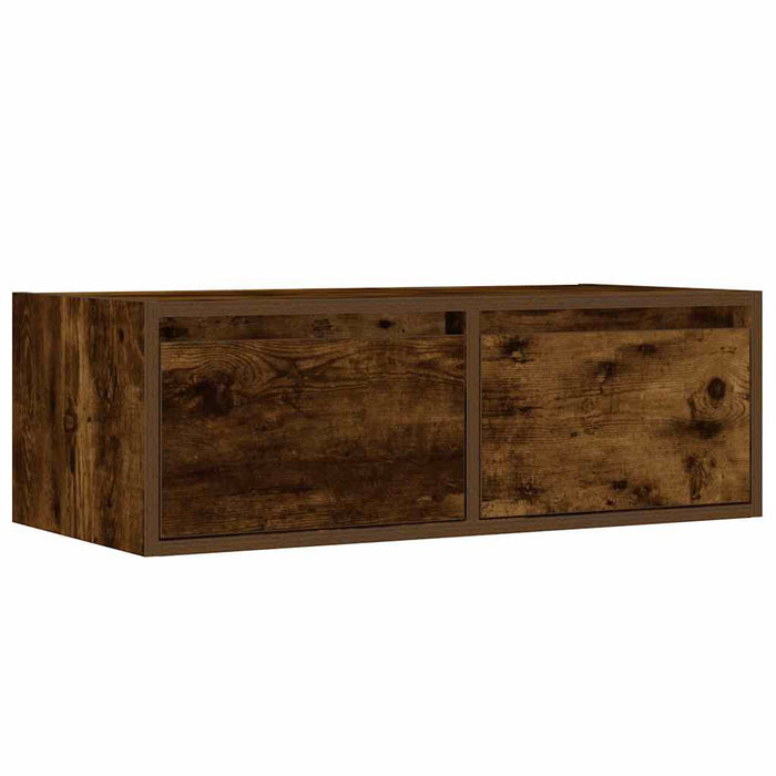 Comodă TV cu lumini LED, stejar fumuriu,75x35,5x25 cm - WALTI WALTI