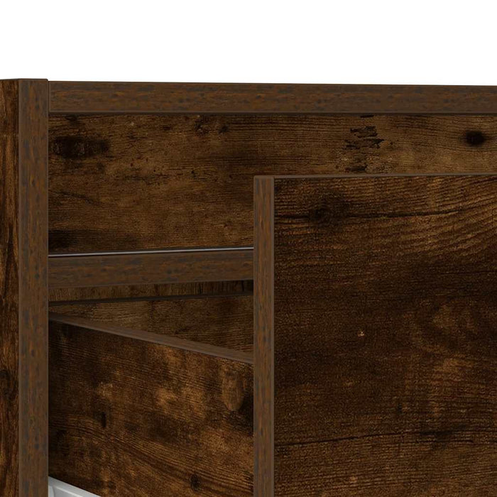 Comodă TV cu lumini LED, stejar fumuriu,75x35,5x25 cm - WALTI WALTI
