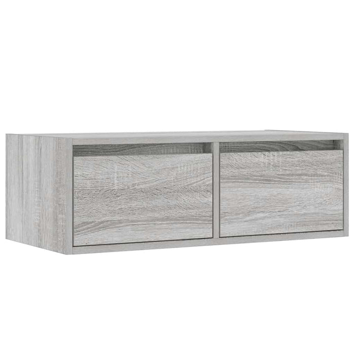 Comodă TV cu lumini LED, gri sonoma, 75x35,5x25 cm - WALTI WALTI