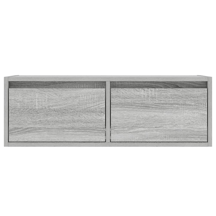 Comodă TV cu lumini LED, gri sonoma, 75x35,5x25 cm - WALTI WALTI