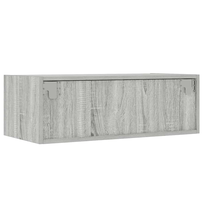 Comodă TV cu lumini LED, gri sonoma, 75x35,5x25 cm - WALTI WALTI