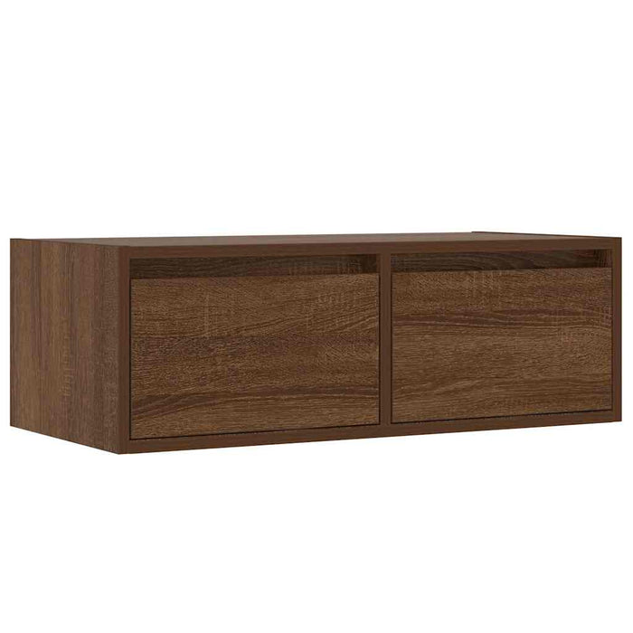 Comodă TV cu lumini LED, stejar maro, 75x35,5x25 cm - WALTI WALTI