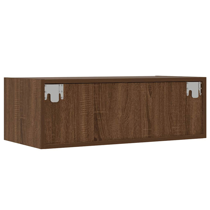 Comodă TV cu lumini LED, stejar maro, 75x35,5x25 cm - WALTI WALTI