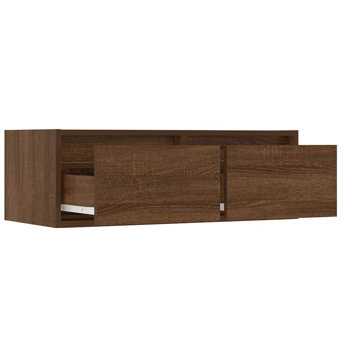 Comodă TV cu lumini LED, stejar maro, 75x35,5x25 cm - WALTI WALTI