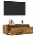 Comodă TV cu lumini LED, lemn vechi, 75x35,5x25 cm - WALTI WALTI