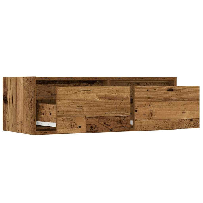 Comodă TV cu lumini LED, lemn vechi, 75x35,5x25 cm - WALTI WALTI