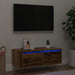 Comodă TV cu lumini LED, lemn vechi, 75x35,5x25 cm - WALTI WALTI