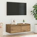 Comodă TV cu lumini LED, stejar artizanal, 75x35,5x25 cm - WALTI WALTI