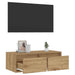 Comodă TV cu lumini LED, stejar artizanal, 75x35,5x25 cm - WALTI WALTI