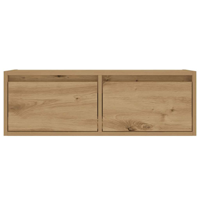 Comodă TV cu lumini LED, stejar artizanal, 75x35,5x25 cm - WALTI WALTI