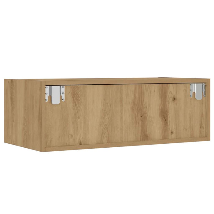 Comodă TV cu lumini LED, stejar artizanal, 75x35,5x25 cm - WALTI WALTI