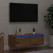 Comodă TV cu lumini LED, stejar artizanal, 75x35,5x25 cm - WALTI WALTI