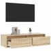 Comodă TV cu lumini LED, stejar sonoma, 100X35,5x25 cm - WALTI WALTI