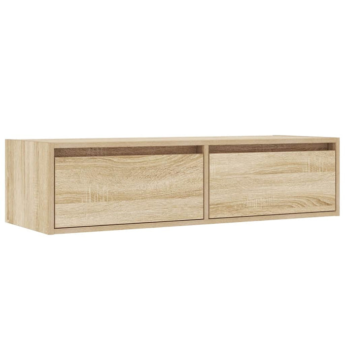 Comodă TV cu lumini LED, stejar sonoma, 100X35,5x25 cm - WALTI WALTI