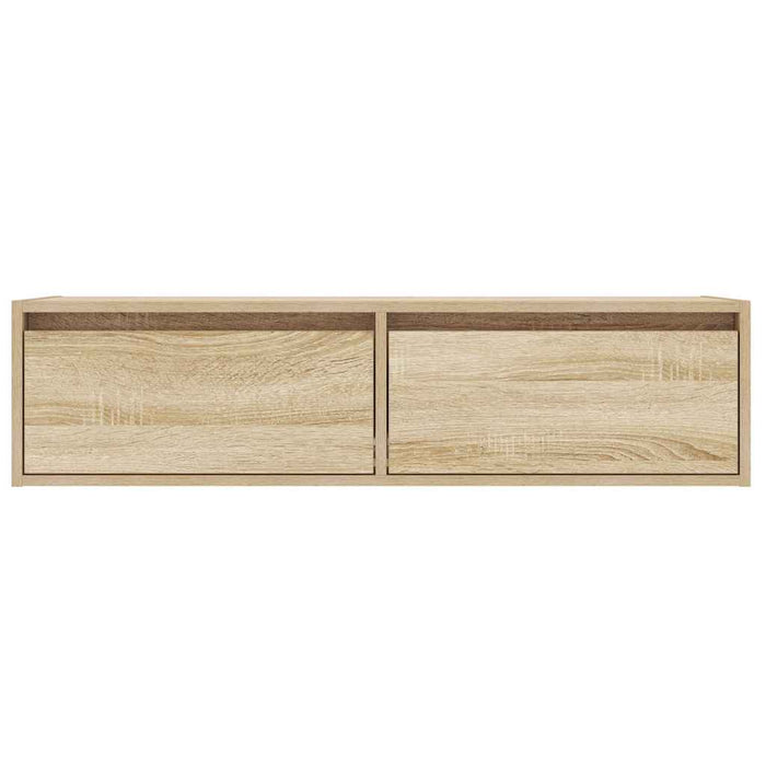 Comodă TV cu lumini LED, stejar sonoma, 100X35,5x25 cm - WALTI WALTI