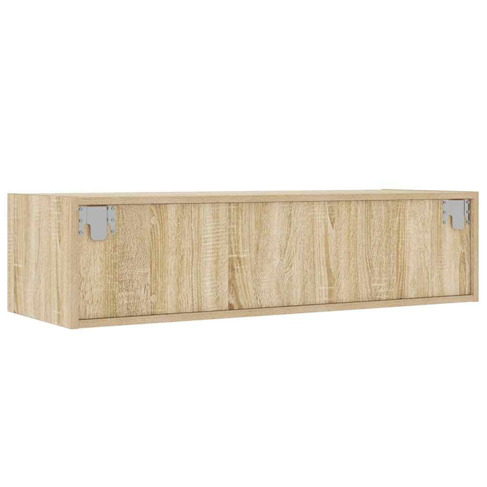 Comodă TV cu lumini LED, stejar sonoma, 100X35,5x25 cm - WALTI WALTI