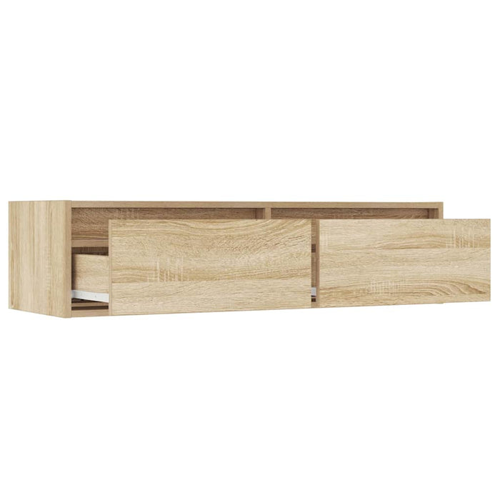 Comodă TV cu lumini LED, stejar sonoma, 100X35,5x25 cm - WALTI WALTI