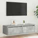 Comodă TV cu lumini LED, gri beton, 100X35,5x25 cm - WALTI WALTI