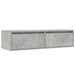 Comodă TV cu lumini LED, gri beton, 100X35,5x25 cm - WALTI WALTI