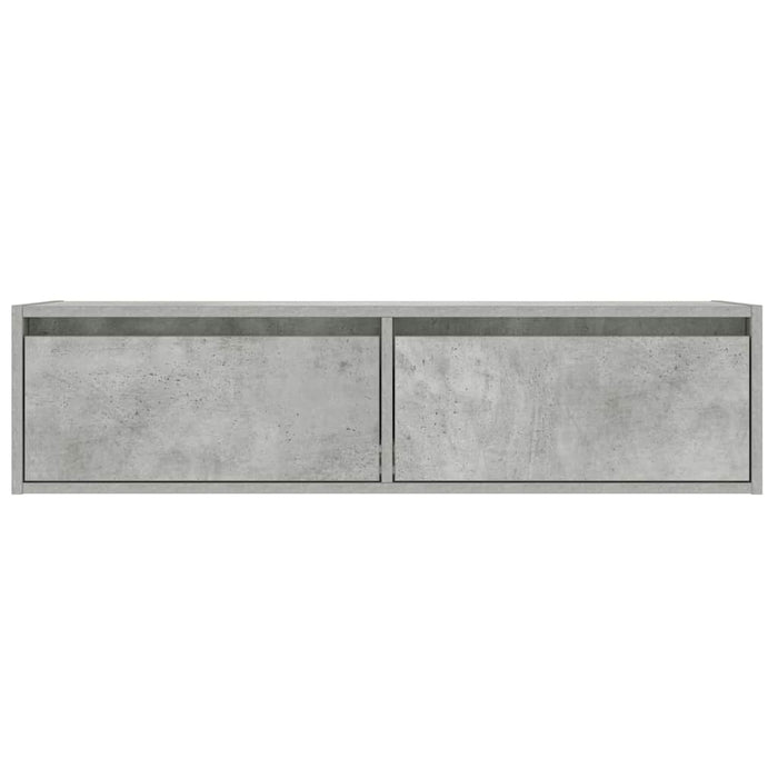 Comodă TV cu lumini LED, gri beton, 100X35,5x25 cm - WALTI WALTI