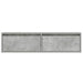 Comodă TV cu lumini LED, gri beton, 100X35,5x25 cm - WALTI WALTI