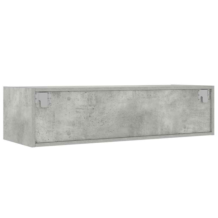 Comodă TV cu lumini LED, gri beton, 100X35,5x25 cm - WALTI WALTI