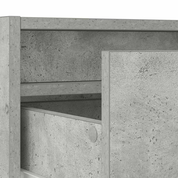 Comodă TV cu lumini LED, gri beton, 100X35,5x25 cm - WALTI WALTI