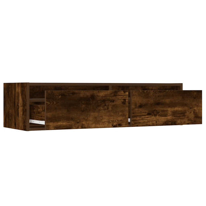 Comodă TV cu lumini LED, stejar fumuriu,100X35,5x25 cm - WALTI WALTI