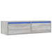 Comodă TV cu lumini LED, gri sonoma, 100X35,5x25 cm - WALTI WALTI
