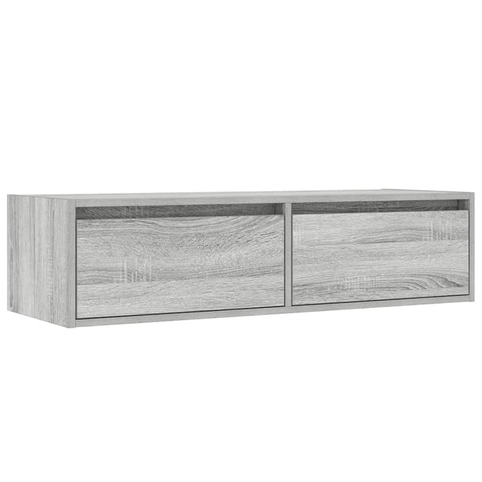 Comodă TV cu lumini LED, gri sonoma, 100X35,5x25 cm - WALTI WALTI