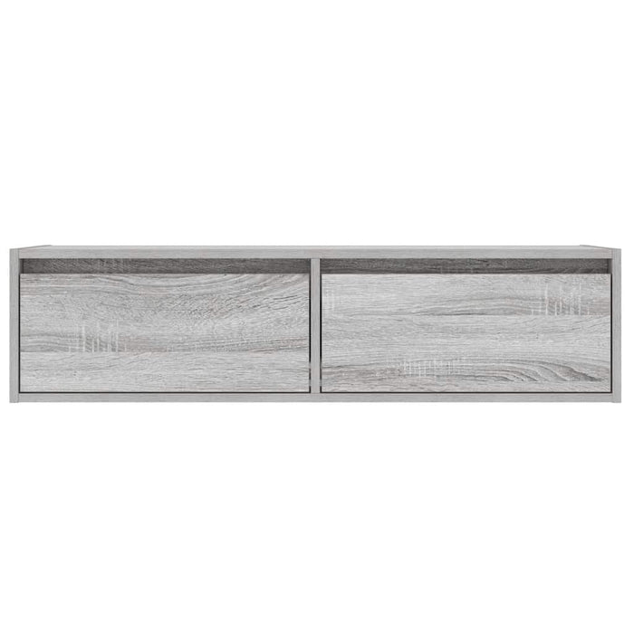 Comodă TV cu lumini LED, gri sonoma, 100X35,5x25 cm - WALTI WALTI