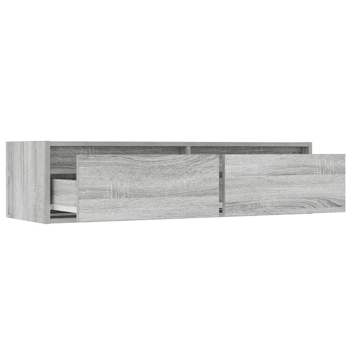 Comodă TV cu lumini LED, gri sonoma, 100X35,5x25 cm - WALTI WALTI