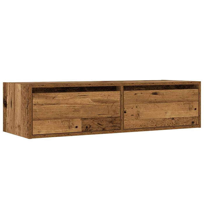 Comodă TV cu lumini LED, lemn vechi, 100X35,5x25 cm - WALTI WALTI
