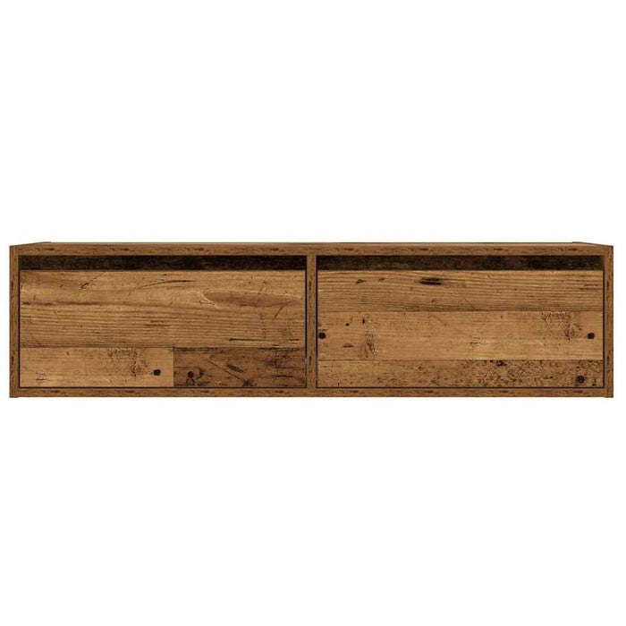 Comodă TV cu lumini LED, lemn vechi, 100X35,5x25 cm - WALTI WALTI