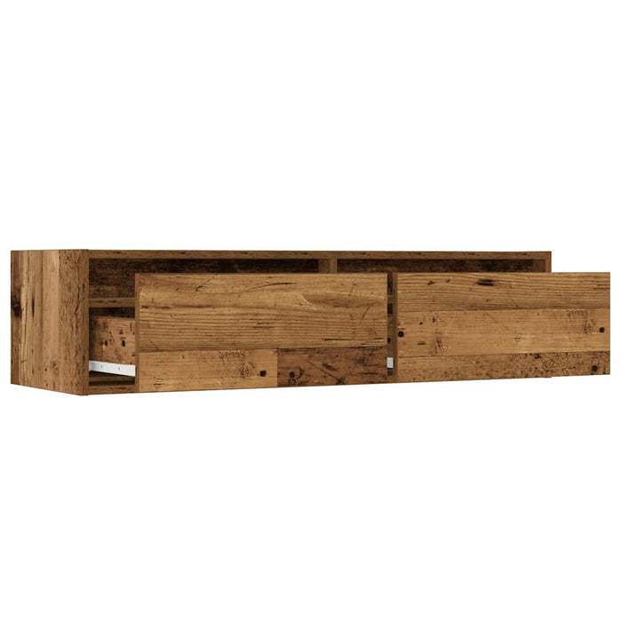Comodă TV cu lumini LED, lemn vechi, 100X35,5x25 cm - WALTI WALTI