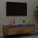 Comodă TV cu lumini LED, lemn vechi, 100X35,5x25 cm - WALTI WALTI