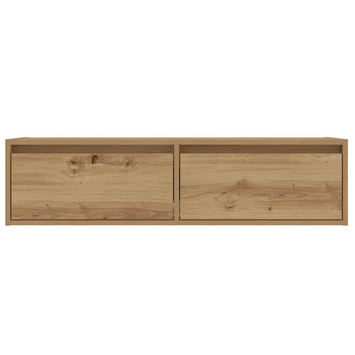Comodă TV cu lumini LED, stejar artizanal, 100X35,5x25 cm - WALTI WALTI