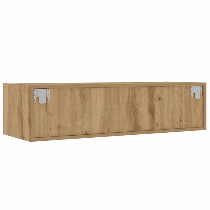 Comodă TV cu lumini LED, stejar artizanal, 100X35,5x25 cm - WALTI WALTI