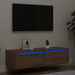 Comodă TV cu lumini LED, stejar artizanal, 100X35,5x25 cm - WALTI WALTI