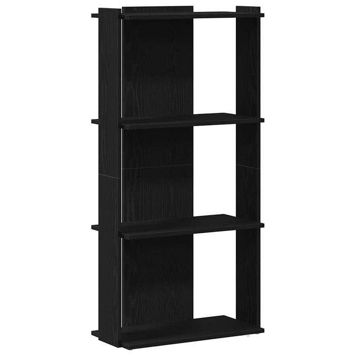 Bibliotecă cu 3 niveluri, negru, 60x30x120 cm, lemn prelucrat - WALTI WALTI