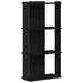 Bibliotecă cu 3 niveluri, negru, 60x30x120 cm, lemn prelucrat - WALTI WALTI